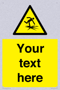 Custom warning thin ice